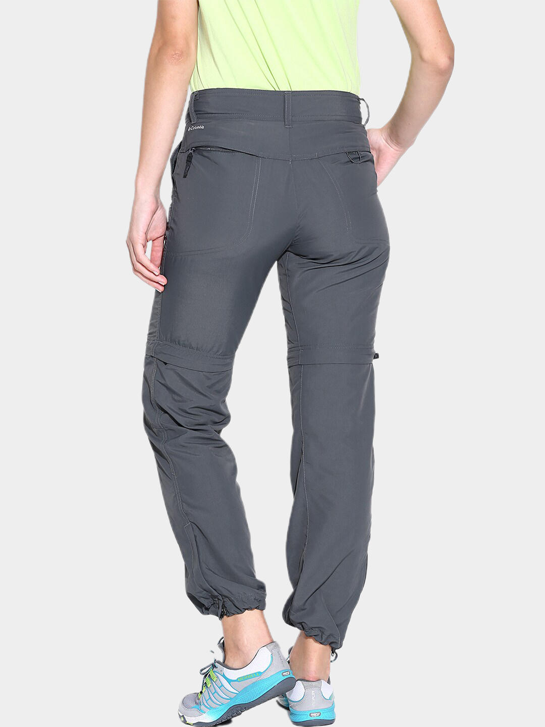 Columbia Women Grey Silver Ridge Convertible Pant (Sun Protection)