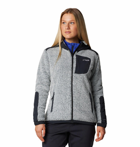 Columbia Womens White Arctic Crest Sherpa Full Zip Jacket
