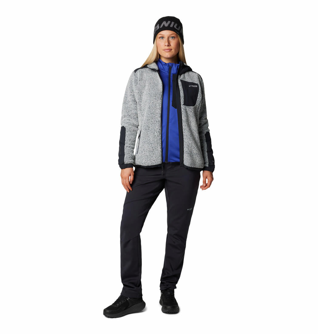 Columbia Womens White Arctic Crest Sherpa Full Zip Jacket