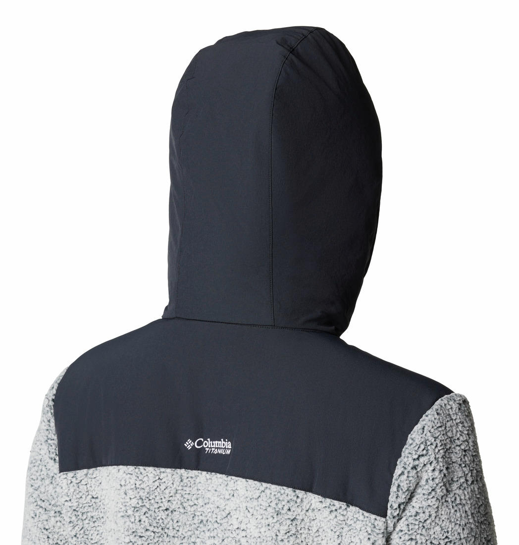Columbia Womens White Arctic Crest Sherpa Full Zip Jacket