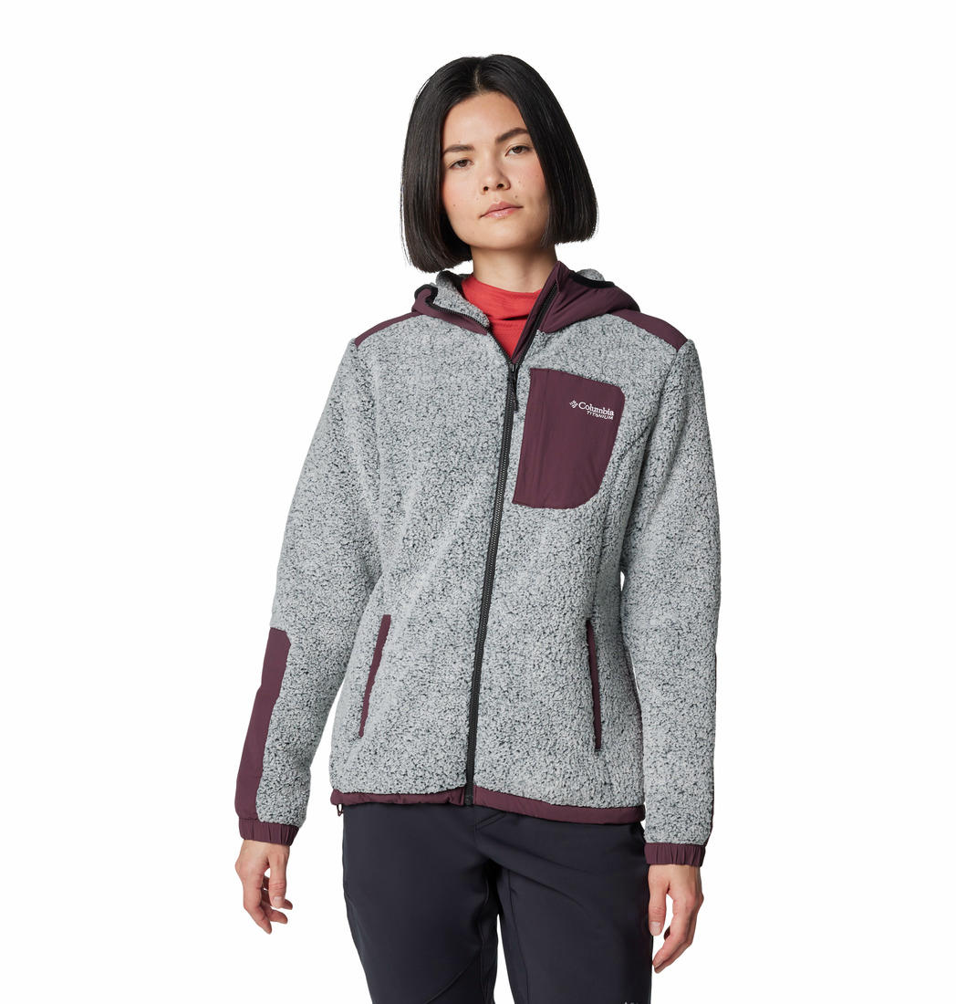 Columbia Womens Red Arctic Crest Sherpa Full Zip Jacket
