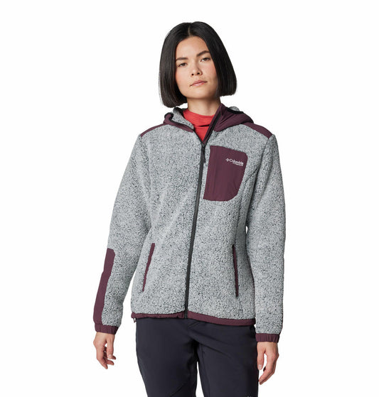 Columbia Womens Red Arctic Crest Sherpa Full Zip Jacket