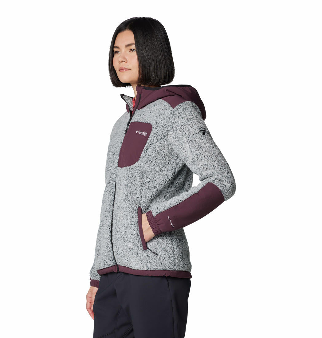 Columbia Womens Red Arctic Crest Sherpa Full Zip Jacket