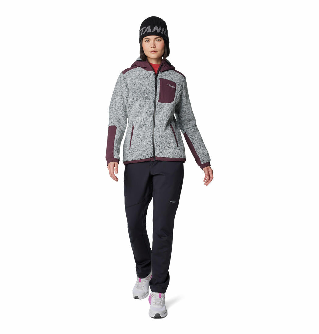 Columbia Womens Red Arctic Crest Sherpa Full Zip Jacket
