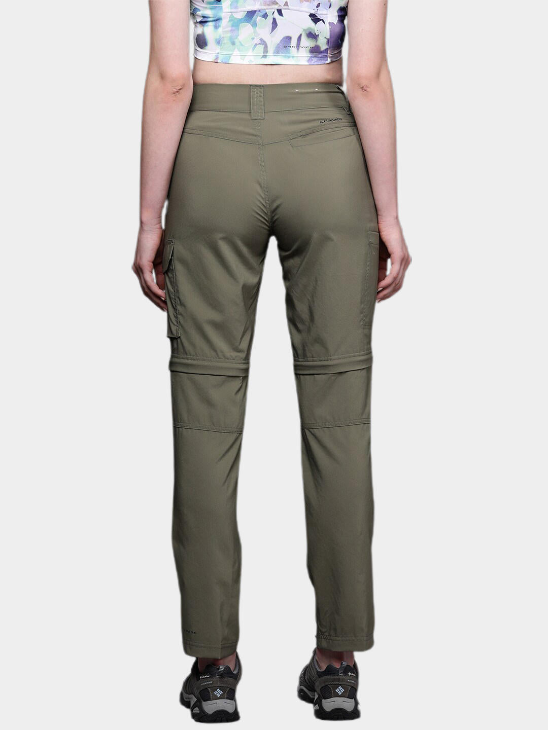 Columbia Women Green Silver Ridge Utility Convertible Pant