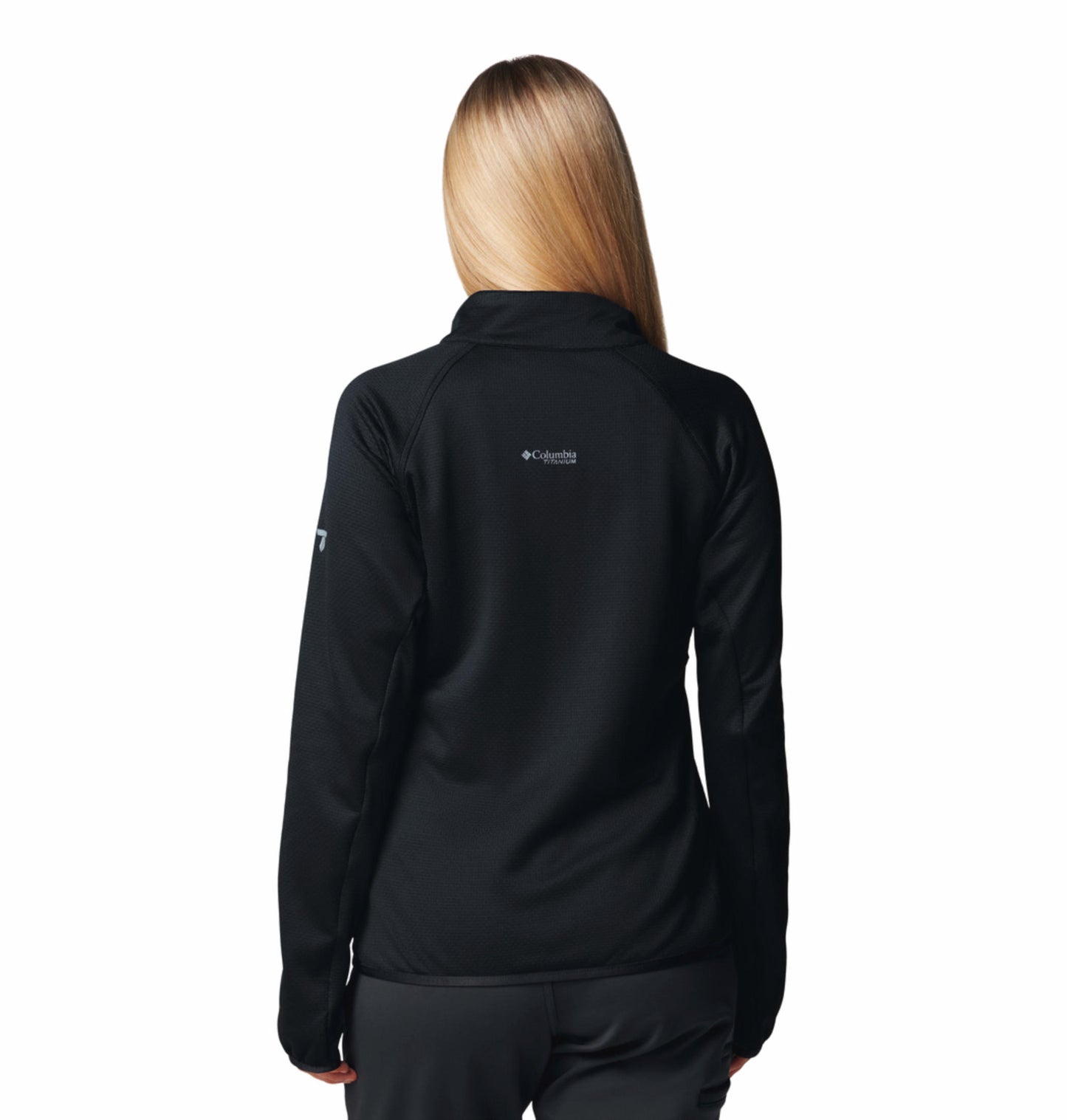 Columbia Womens Black Omni-Wick Triple Canyon Grid Full Zip Fleece Jacket