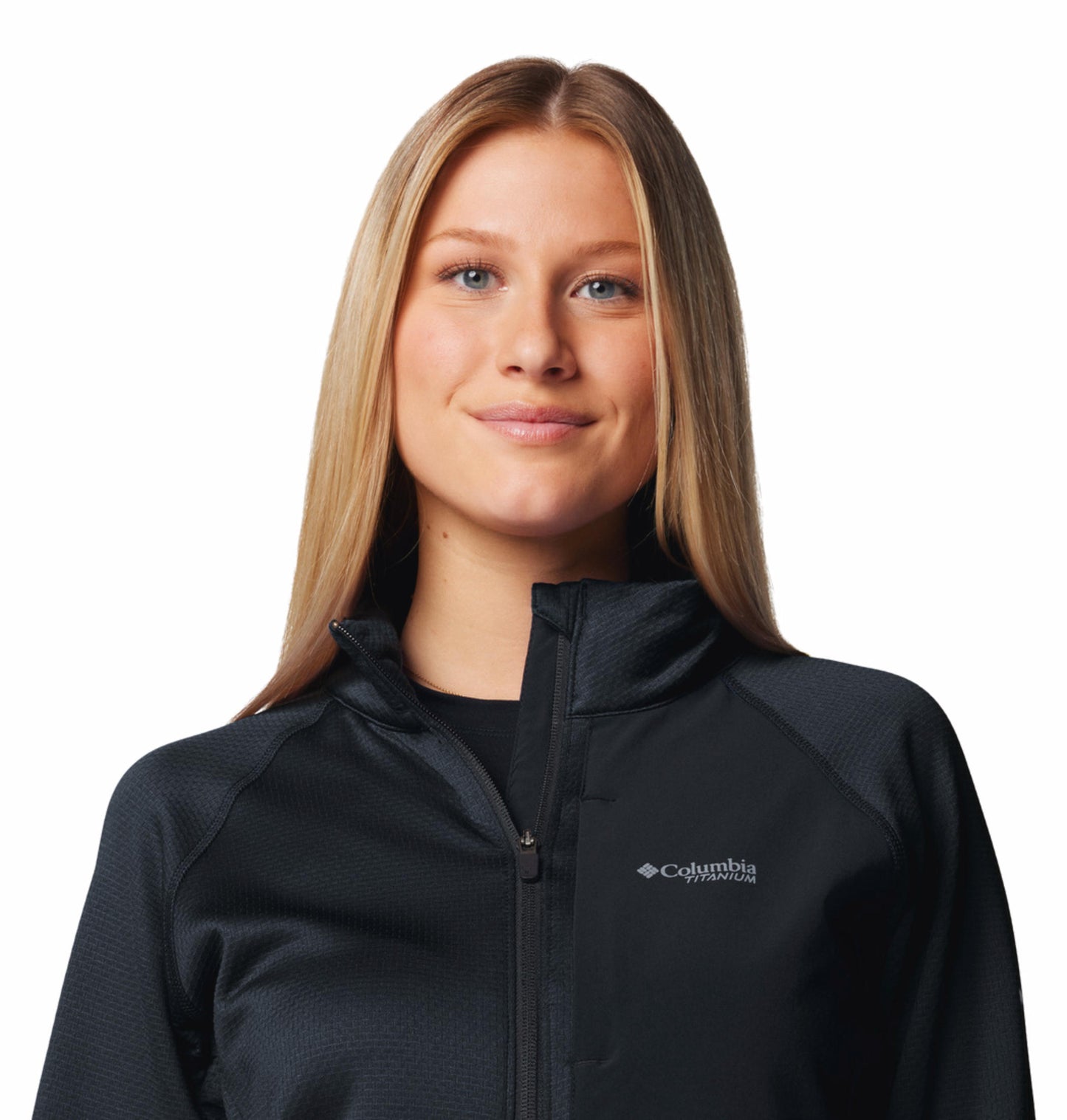 Columbia Womens Black Omni-Wick Triple Canyon Grid Full Zip Fleece Jacket