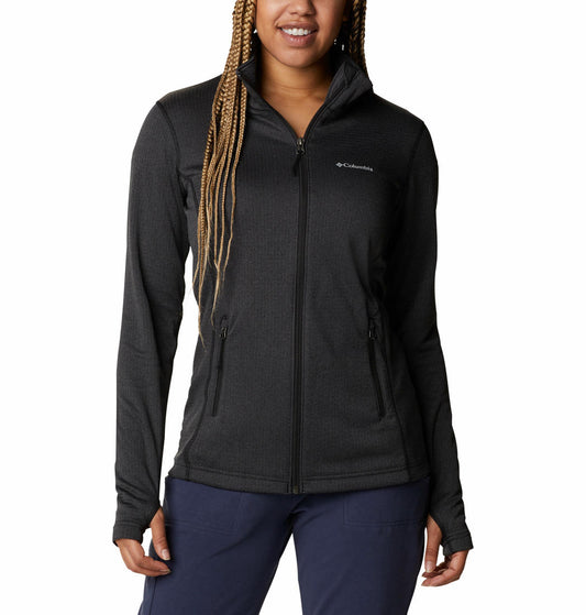 Columbia Women Black W Park View Grid Fleece Full Zip Fleece Jacket