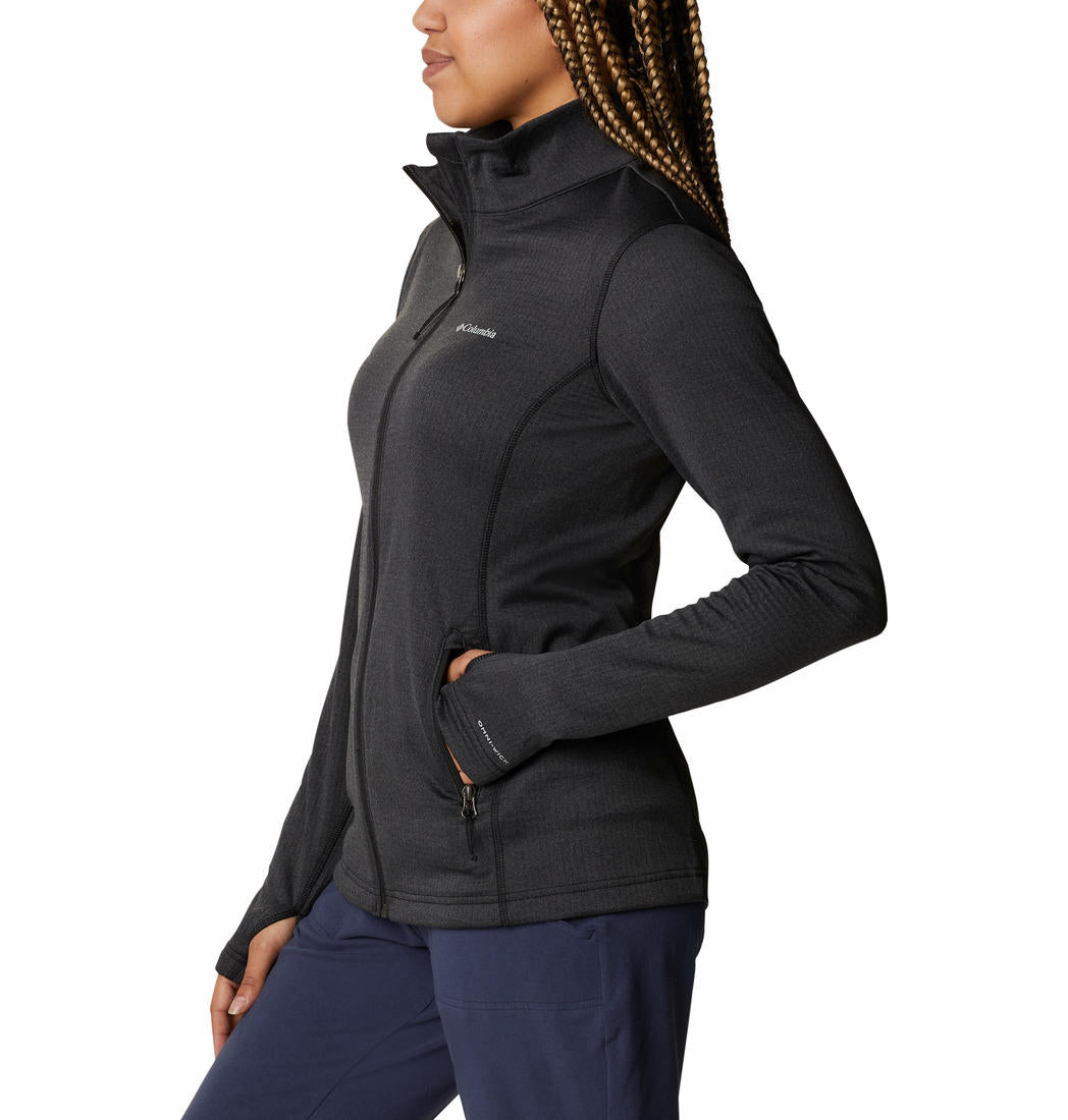 Columbia Women Black W Park View Grid Fleece Full Zip Fleece Jacket