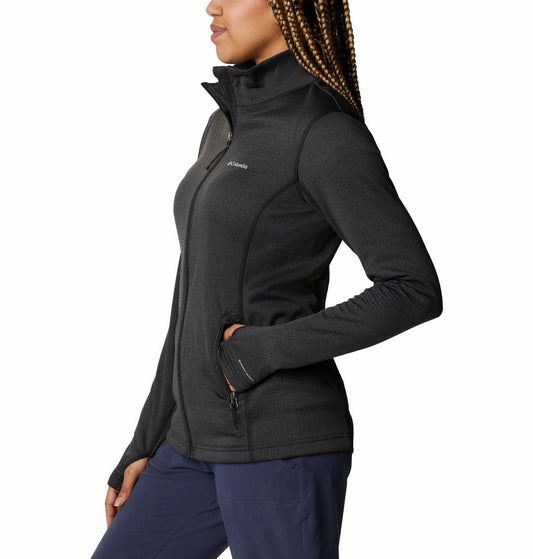 Columbia Women Black W Park View Grid Fleece Full Zip Fleece Jacket