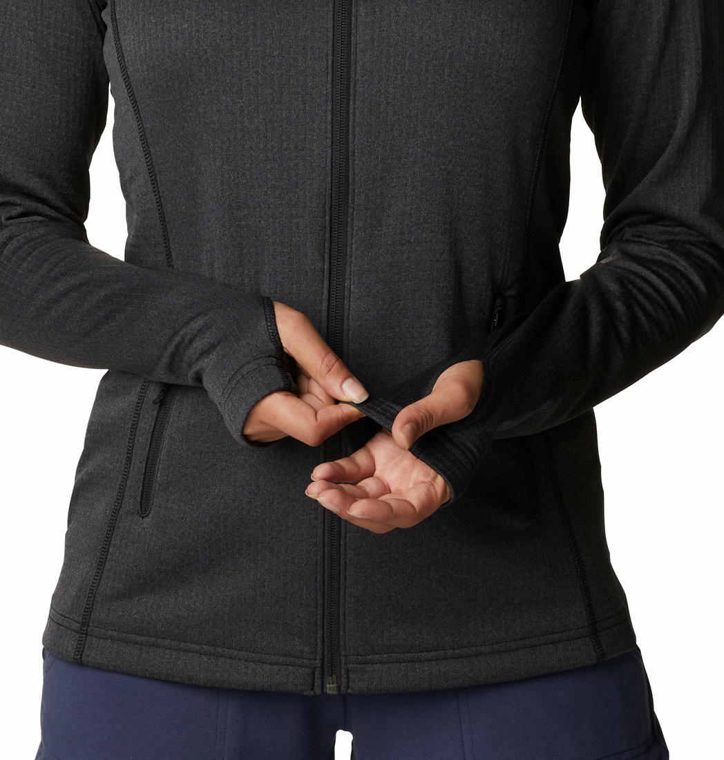 Columbia Women Black W Park View Grid Fleece Full Zip Fleece Jacket