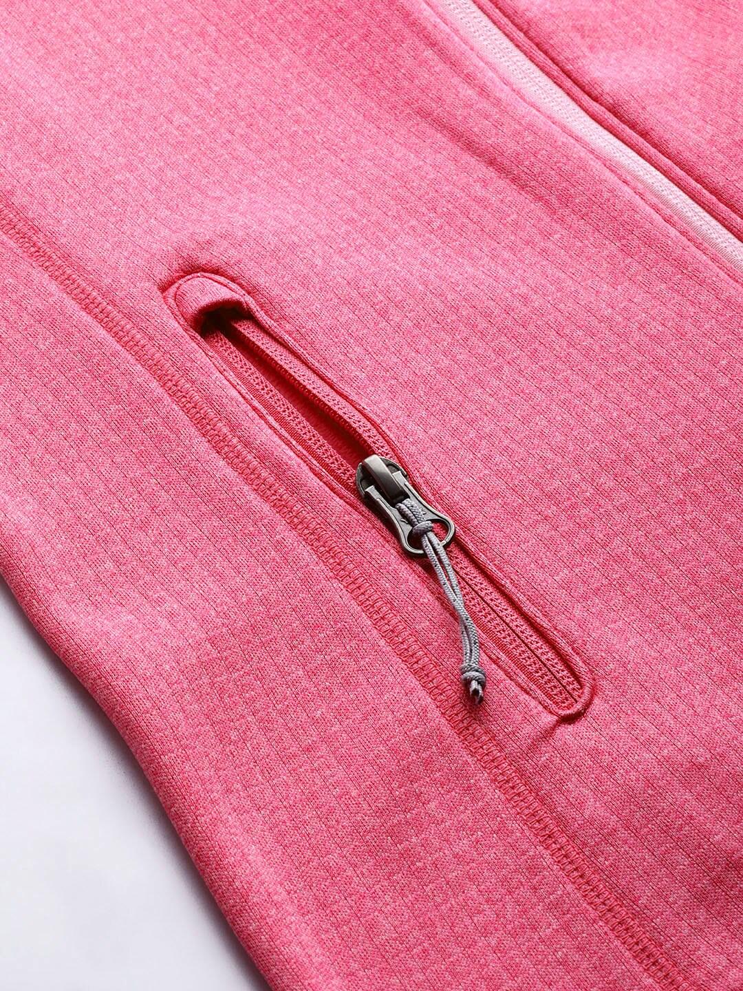 Columbia Women Pink W Park View Grid Fleece Full Zip Fleece Jacket