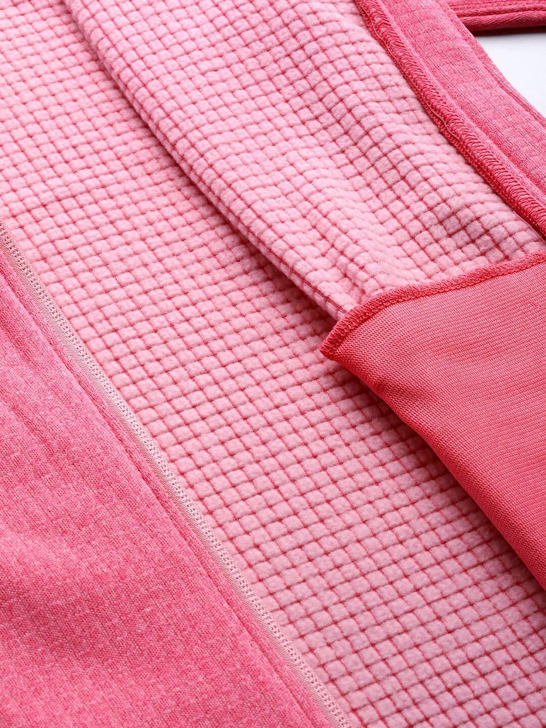 Columbia Women Pink W Park View Grid Fleece Full Zip Fleece Jacket