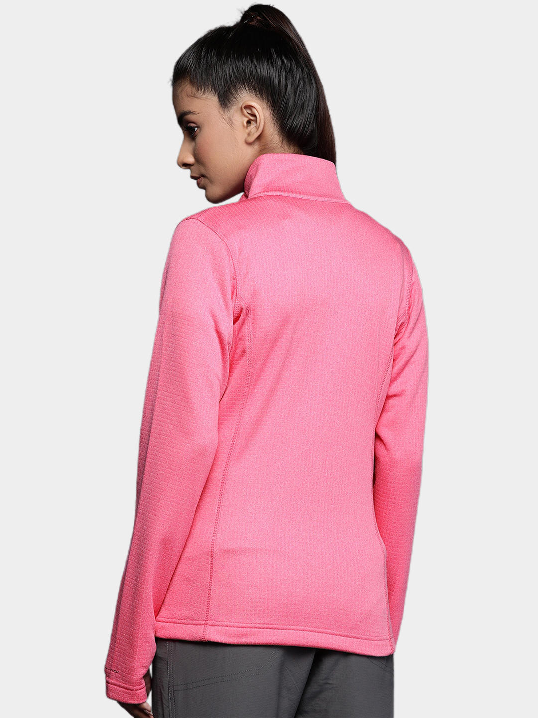 Columbia Women Pink W Park View Grid Fleece Full Zip Fleece Jacket