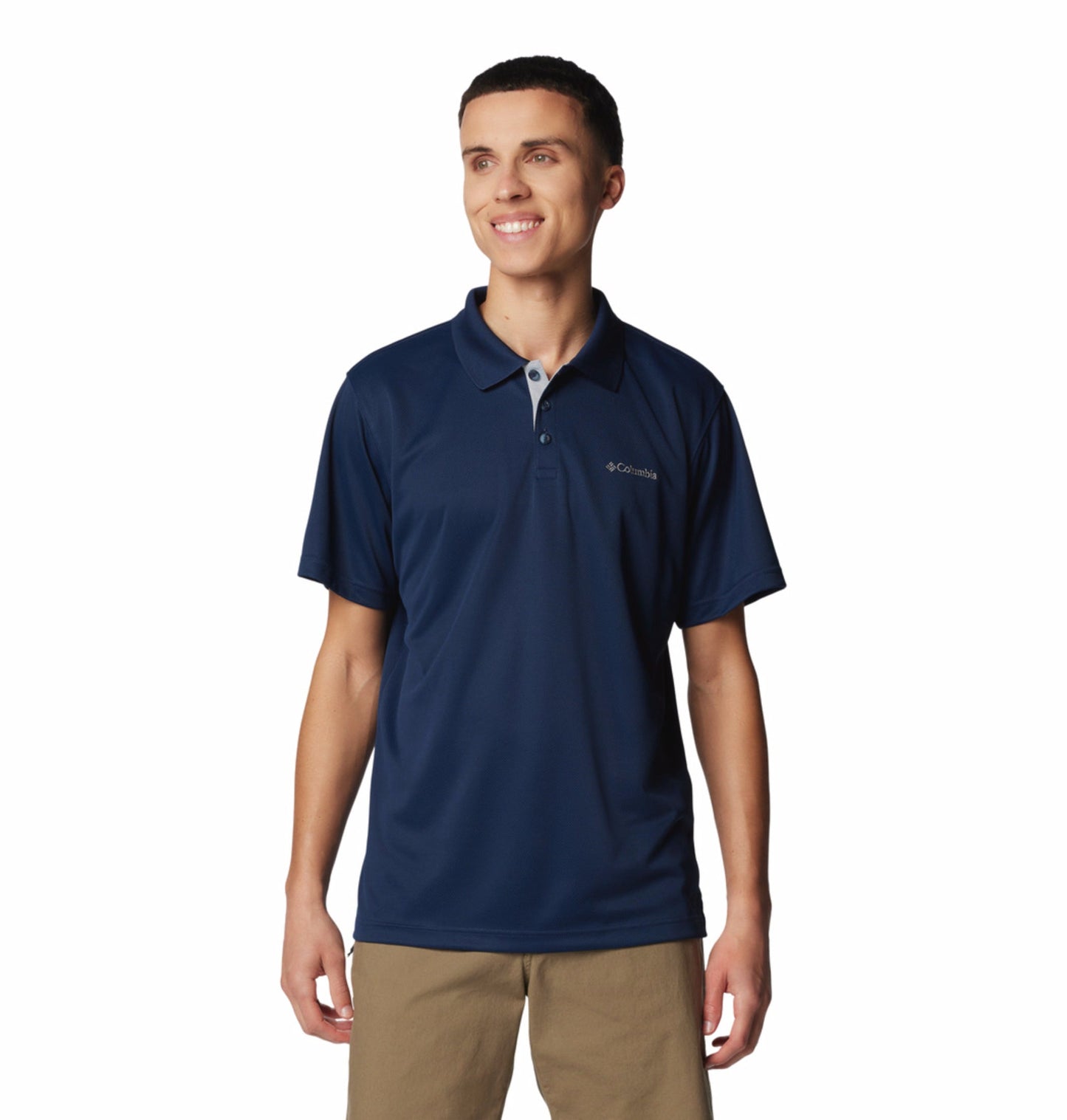 men blue omni shade utilizer polo tshirt plus size