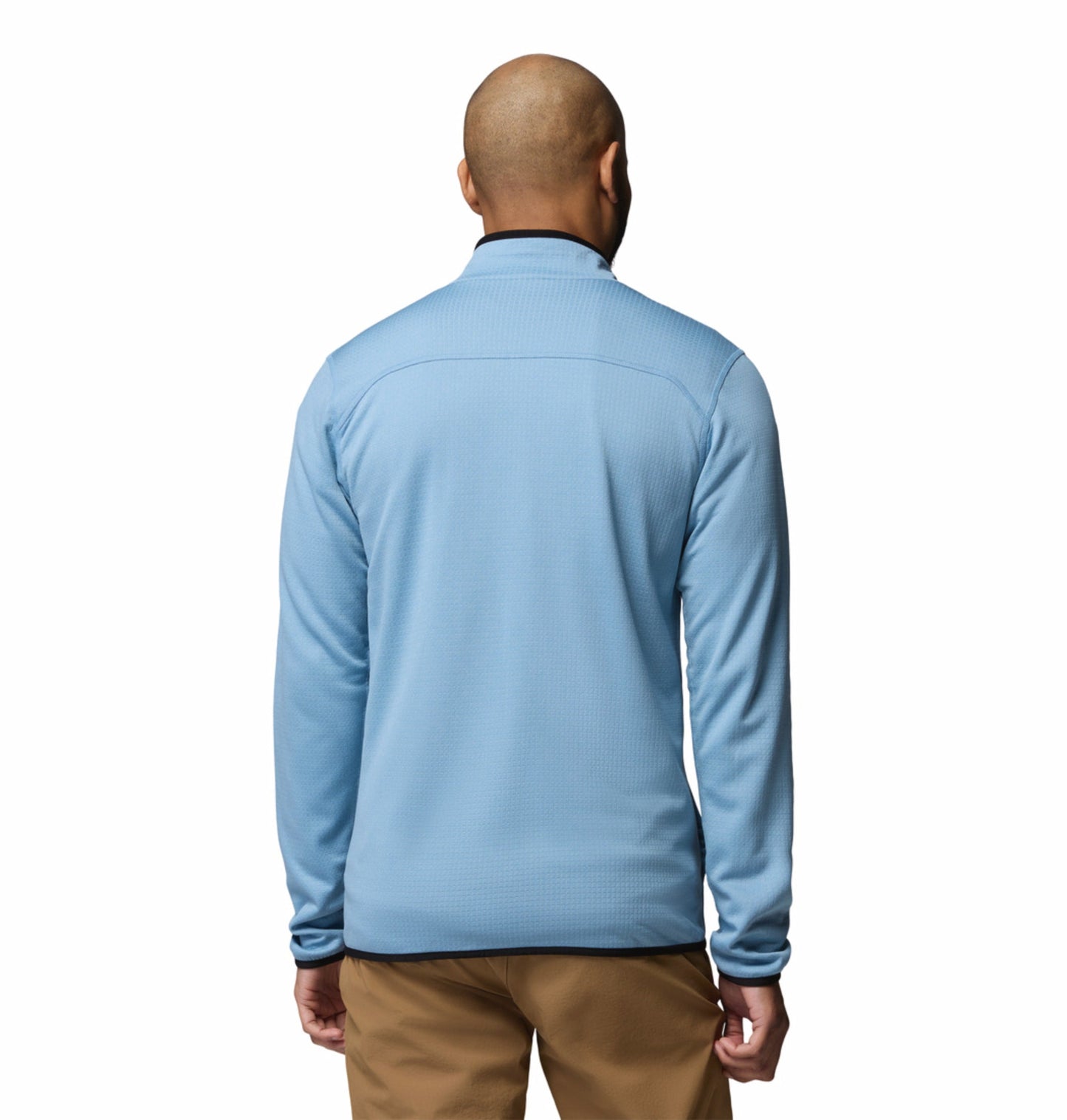 men blue omni wick essential hike grid fleece jacket plus size