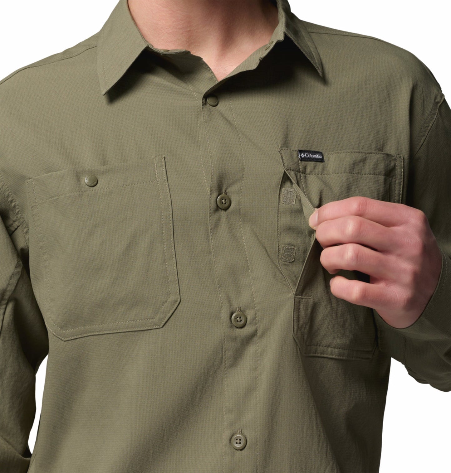 men green omni shade silver ridge utility ii long sleeve shirt plus size