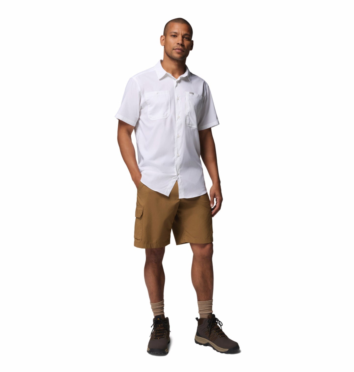 men white omni shade silver ridge utility ii short sleeve shirt plus size