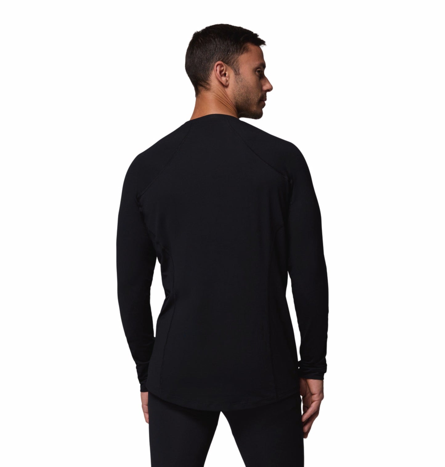men black omni heat reflective midweight stretch baselayer top plus size