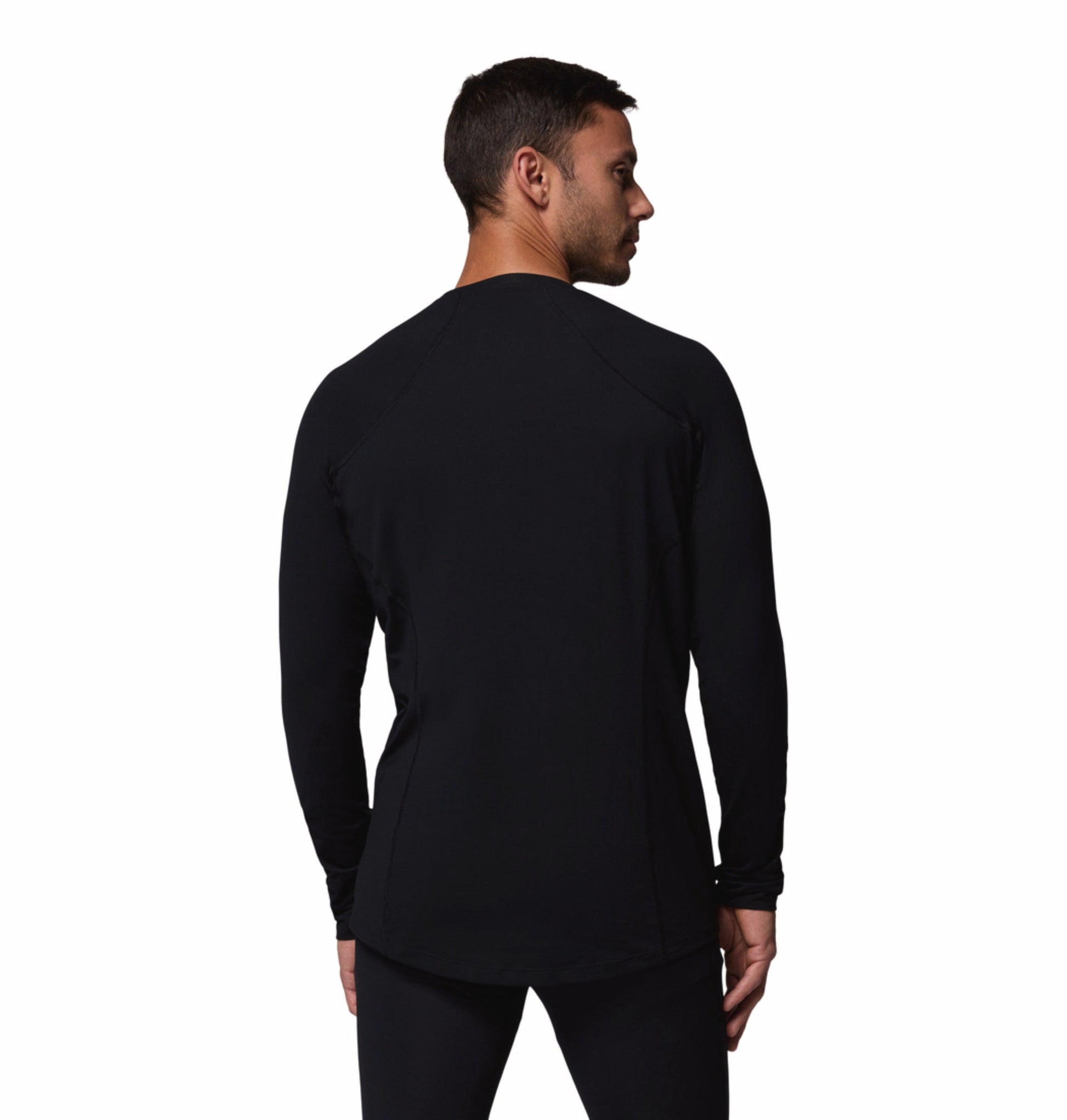 men black omni heat reflective midweight stretch baselayer top plus size