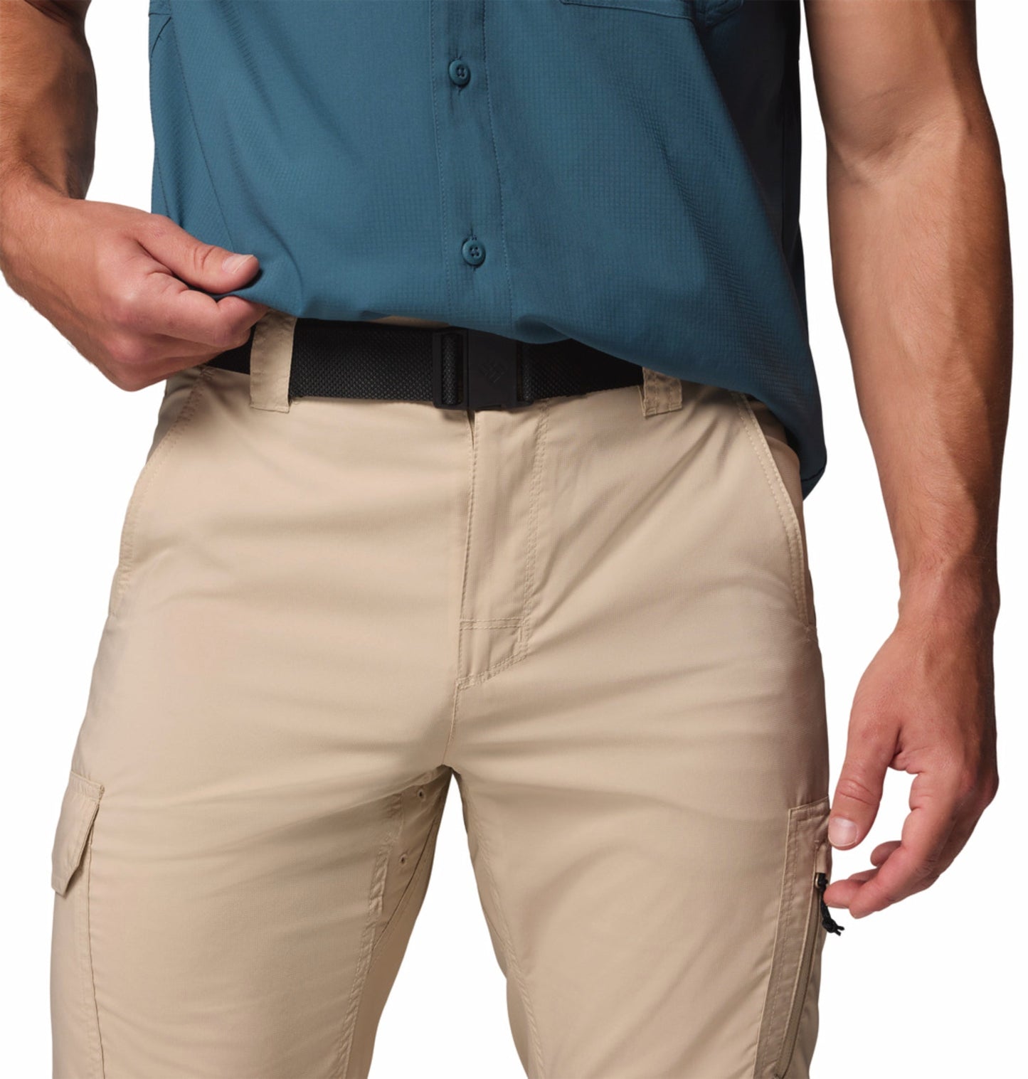 men beige omni shade silver ridge utility pant plus size