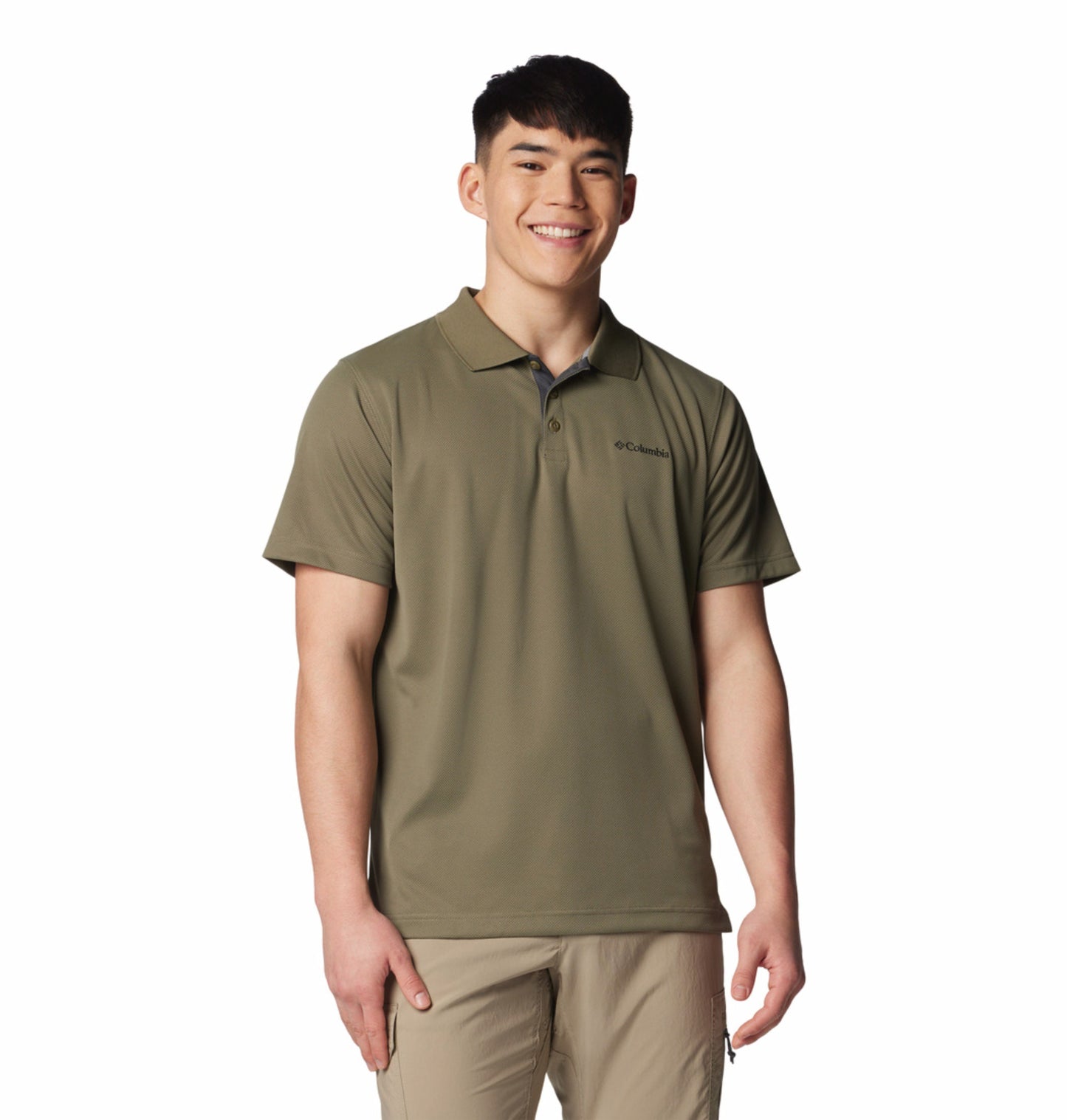 Columbia Men’s Olive Green Omni-Shade Utilizer Polo Shirt with UV Protection