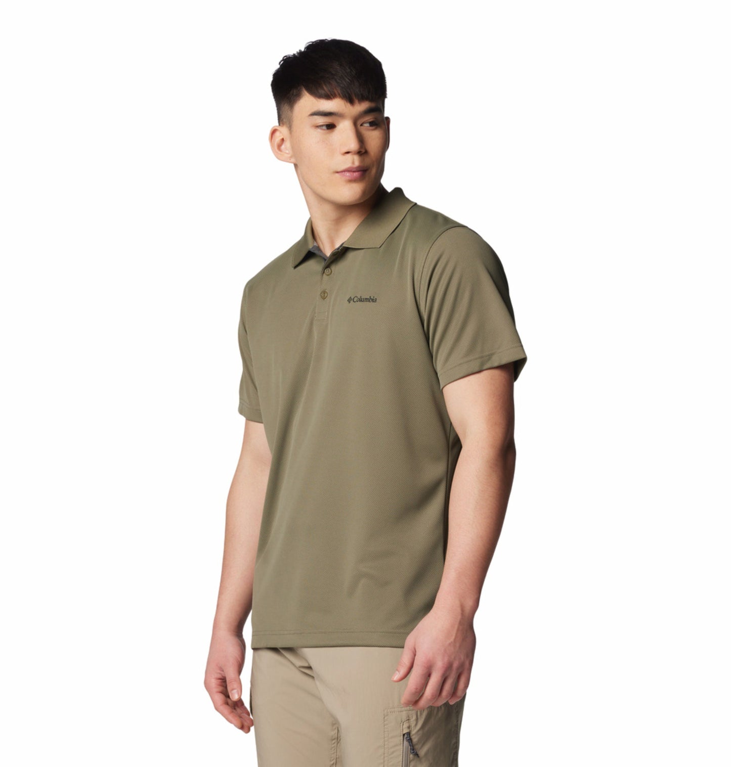 Columbia Men’s Olive Green Omni-Shade Utilizer Polo Shirt with UV Protection