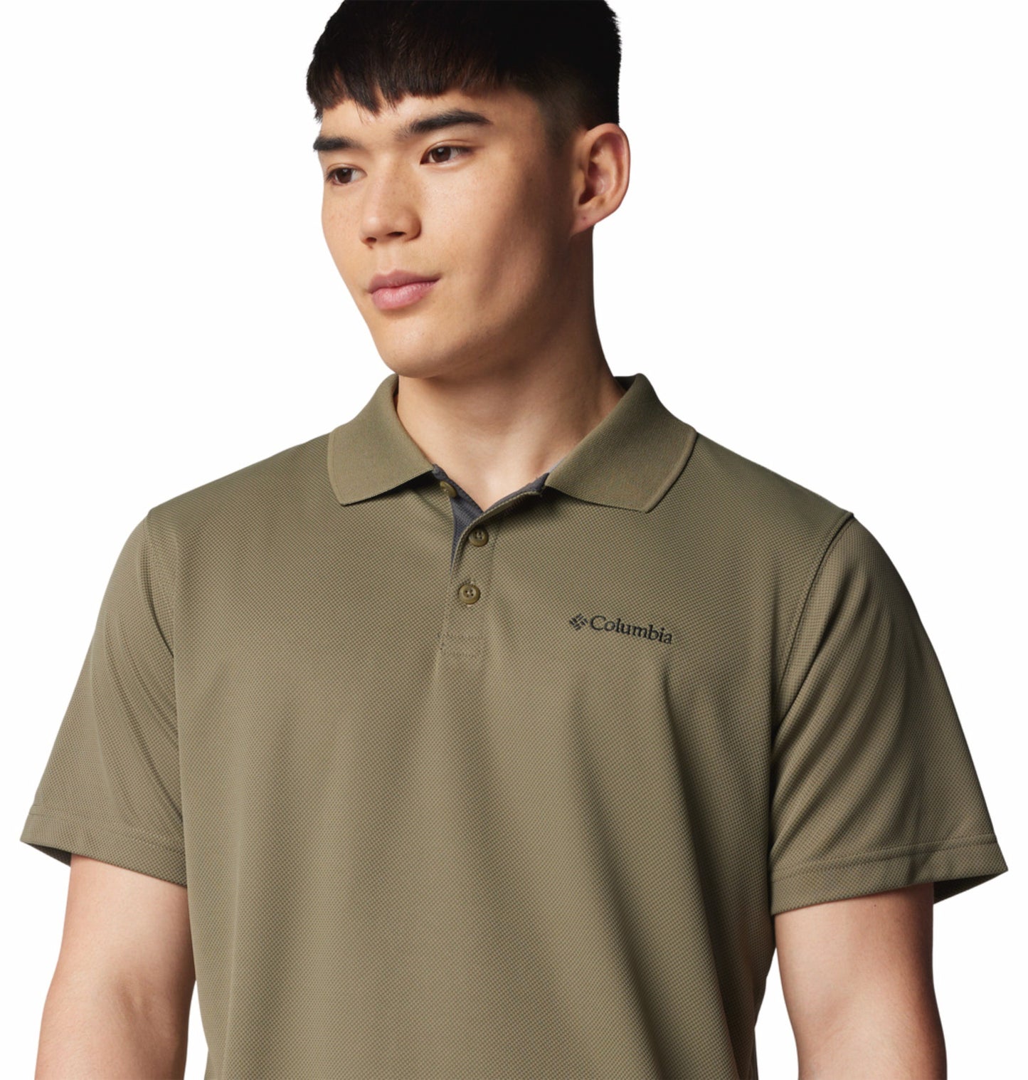 Columbia Men’s Olive Green Omni-Shade Utilizer Polo Shirt with UV Protection