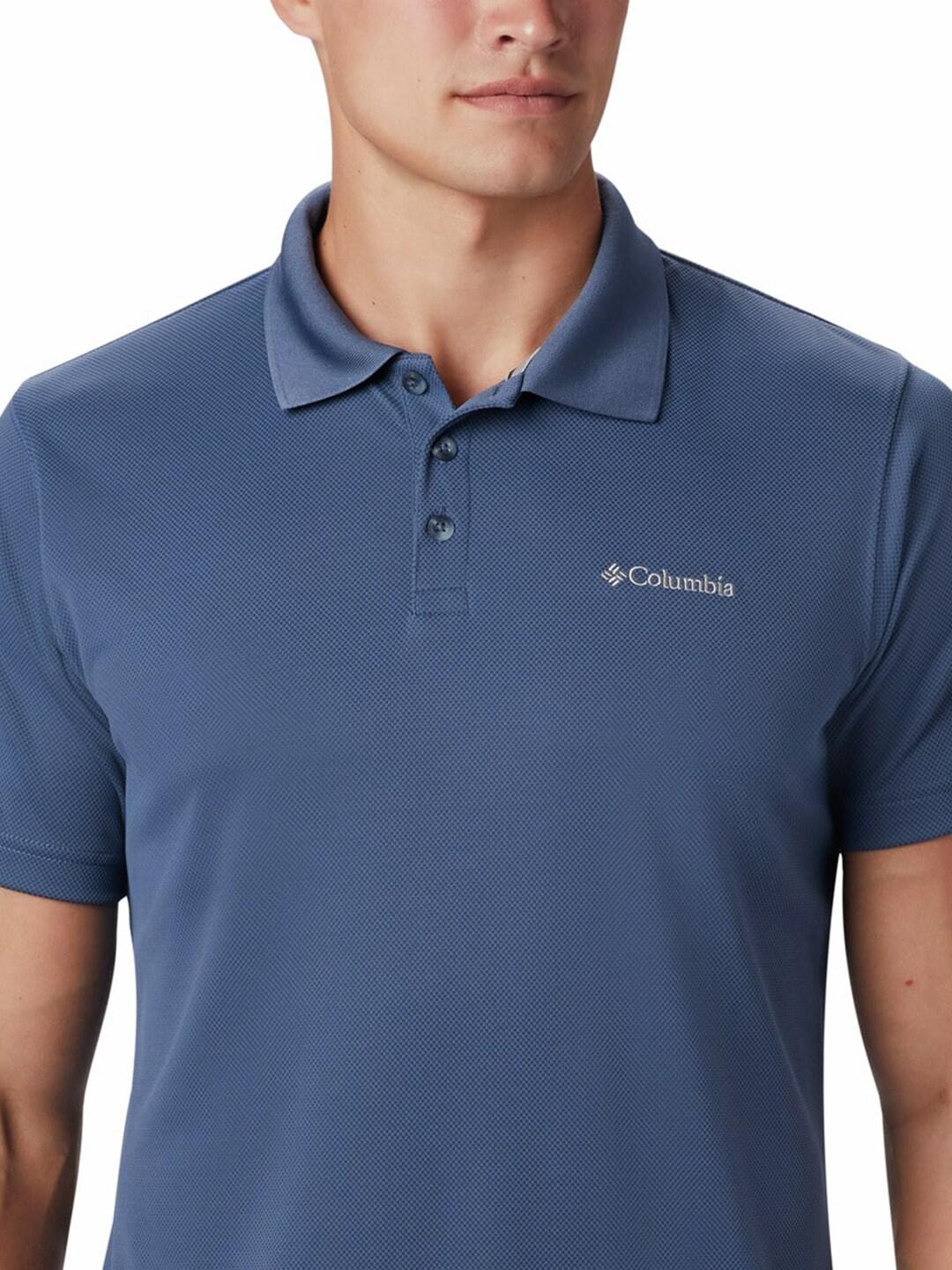 Columbia Men Navy Blue Utilizer Polo T-Shirt