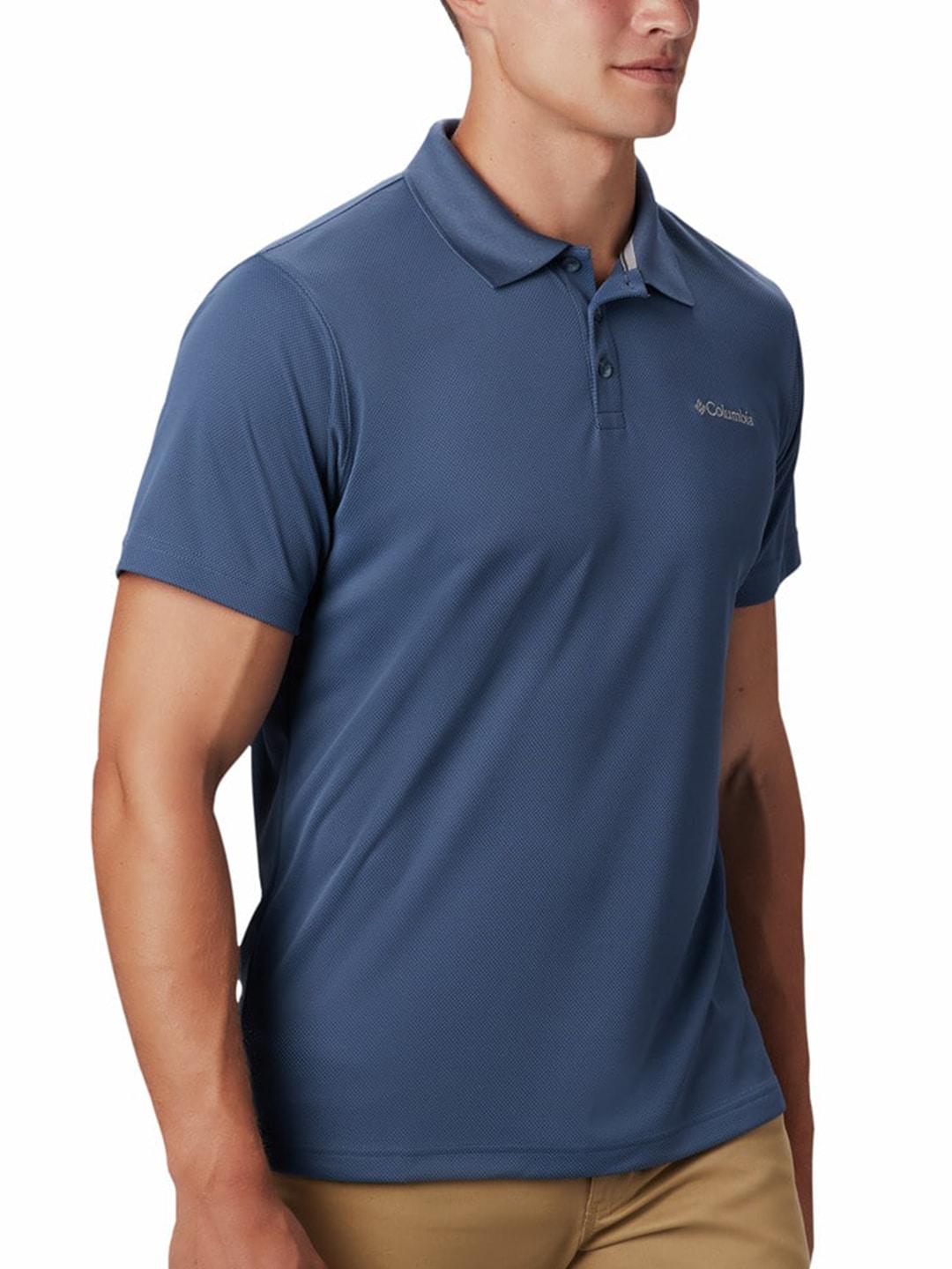 Columbia Men Navy Blue Utilizer Polo T-Shirt