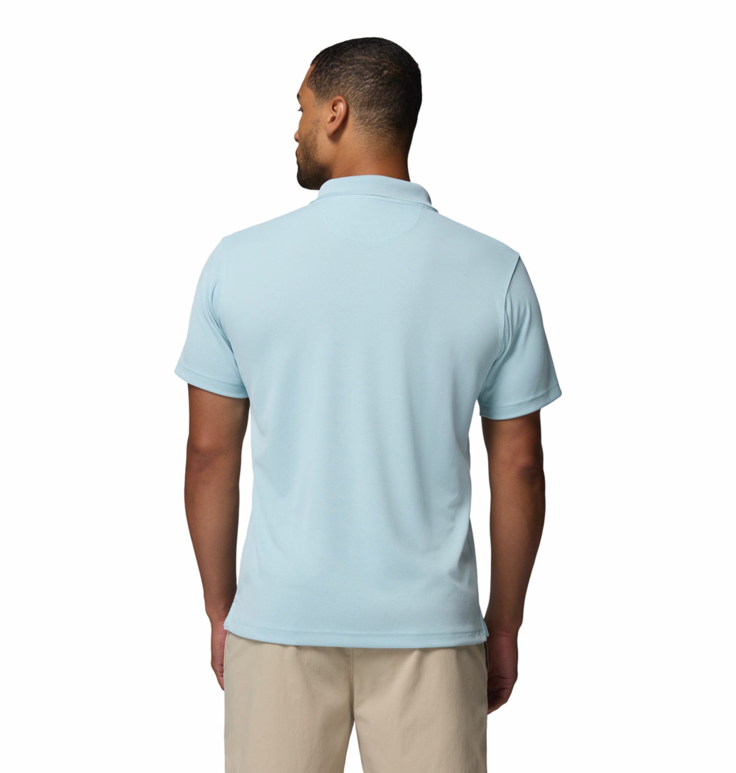 Columbia Men’s Blue Omni-Shade Utilizer Polo Shirt for Sun Protection