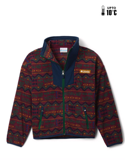 Columbia Kids Unisex Red Sequoia Grove Printed Fleece Jacket