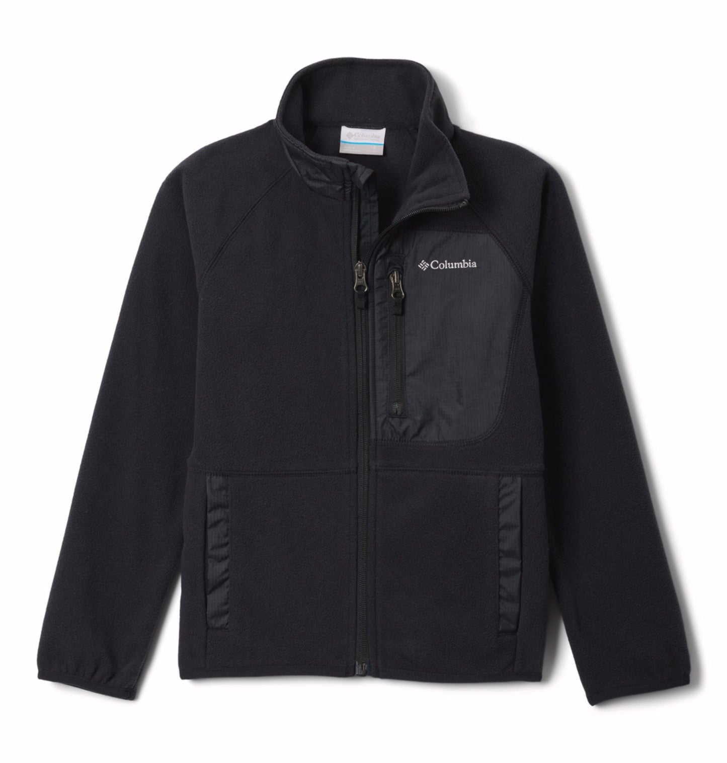 kids unisex black fast trek v fleece jacket
