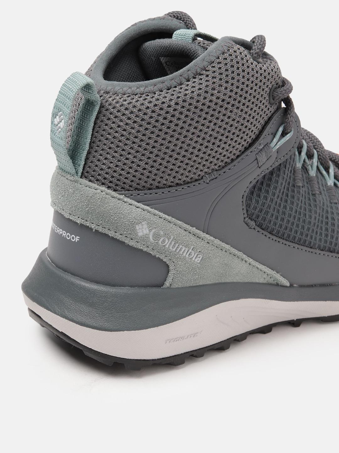 Columbia Women Grey TRAILSTORM MID Water Resistant Shoes