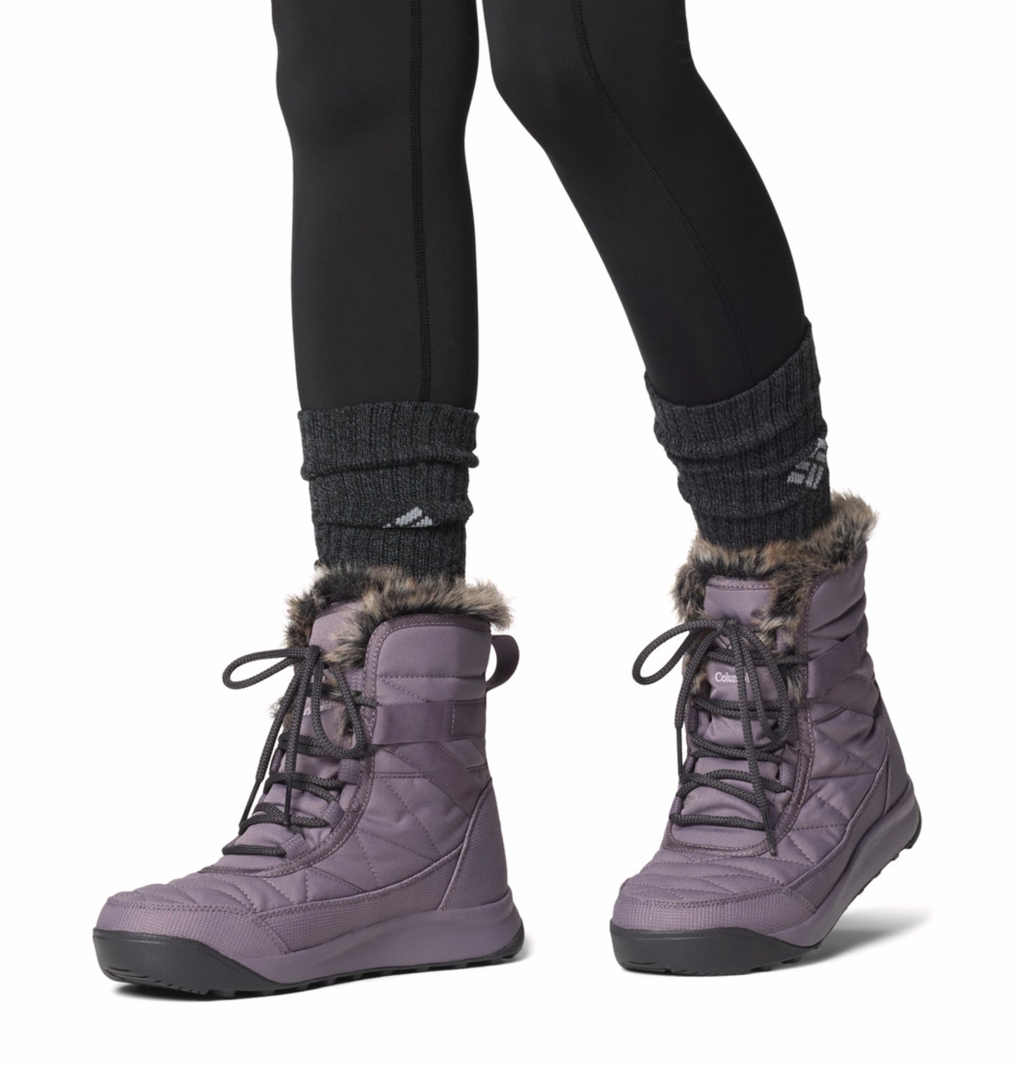 Columbia Women Purple OmniHeat Reflective Minx Shorty IV Waterproof Snow Sports Boots