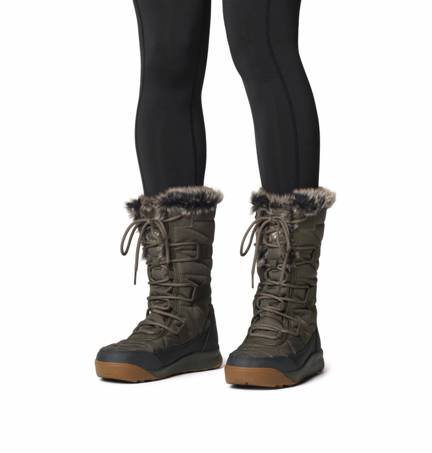 Columbia Women Green OmniHeat Reflective Minx IV Waterproof Snow Sports Boots