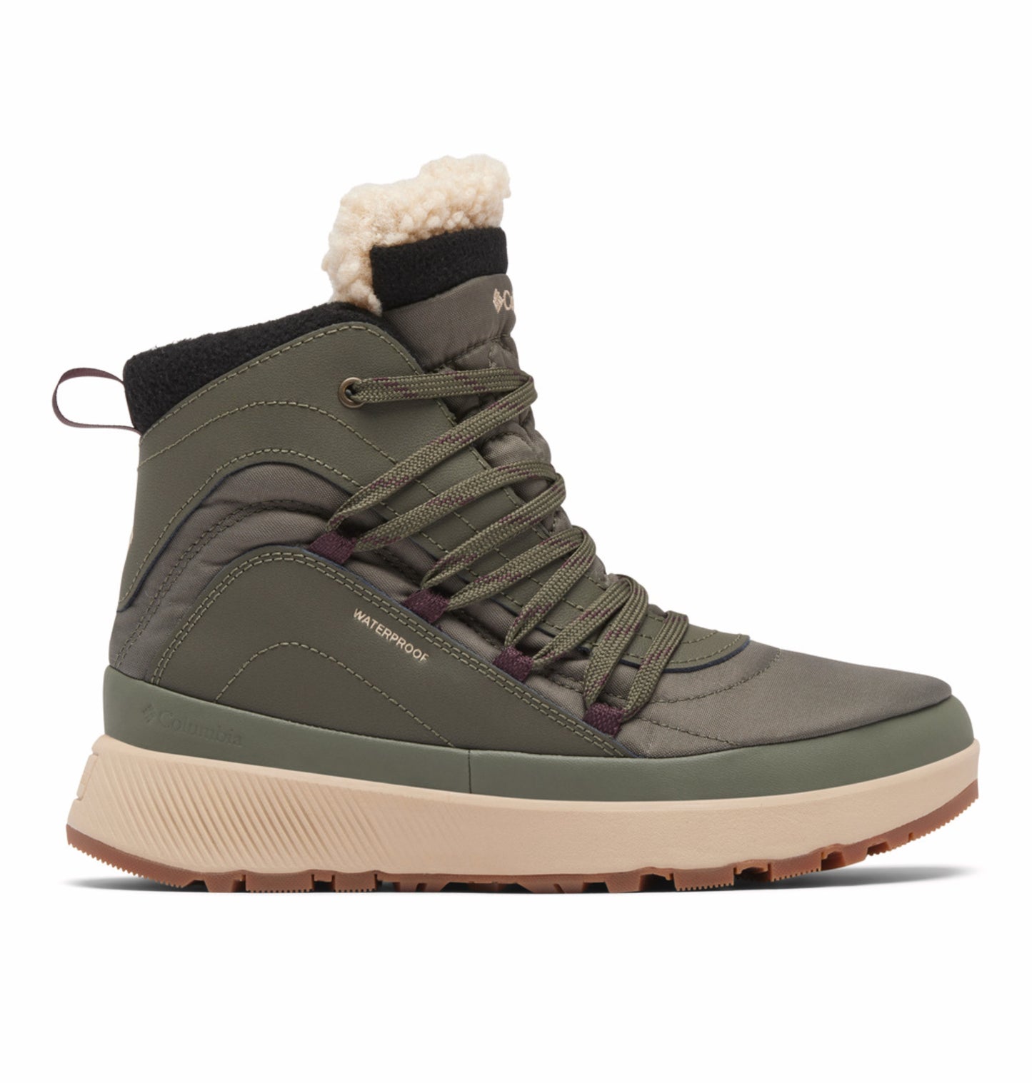 Columbia Women Green OmniHeat Reflective Red Hills Waterproof Snow Sports Boots