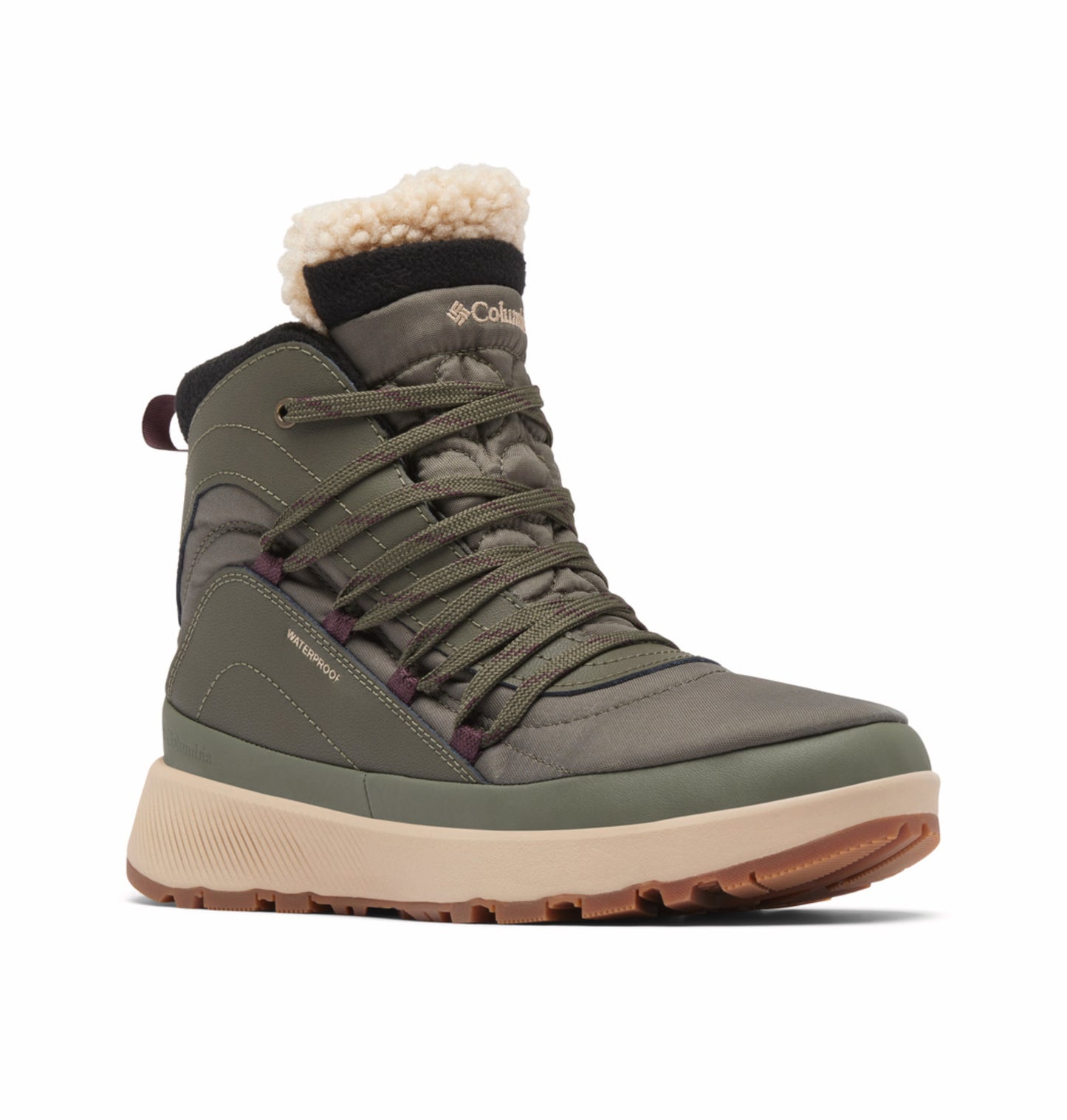 Columbia Women Green OmniHeat Reflective Red Hills Waterproof Snow Sports Boots