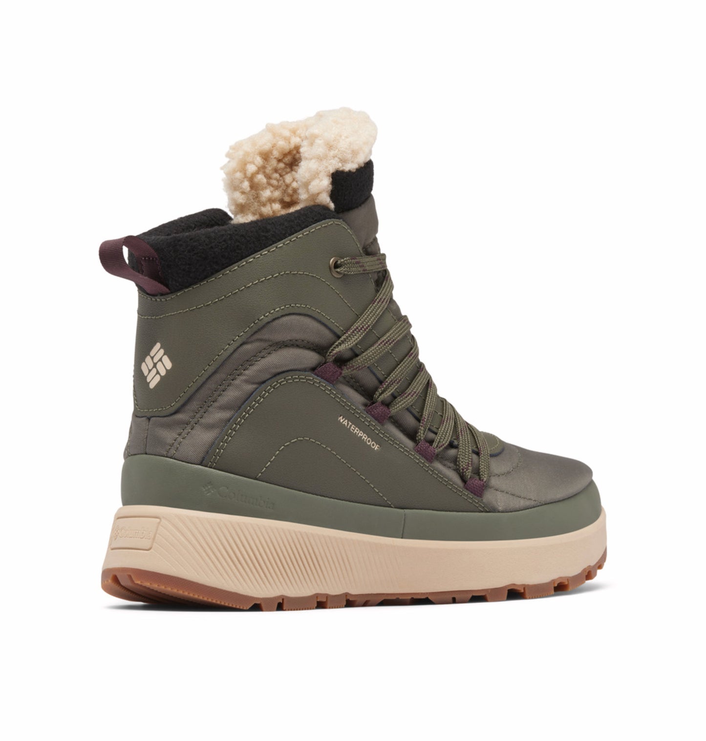 Columbia Women Green OmniHeat Reflective Red Hills Waterproof Snow Sports Boots