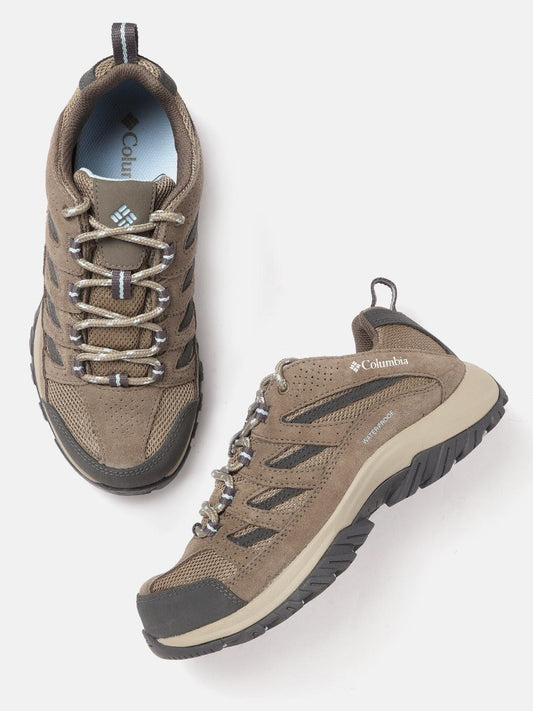 Columbia Women Brown CRESTWOOD Water Resistant Shoes