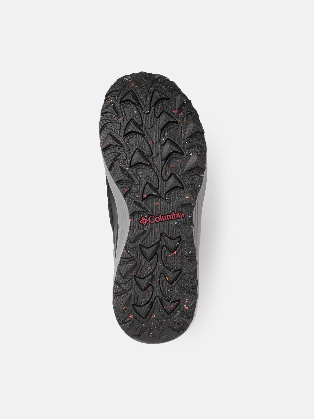 A Women Wearing Columbia Women Black TRAILSTORM MID WATERPROOF OMNI HEAT