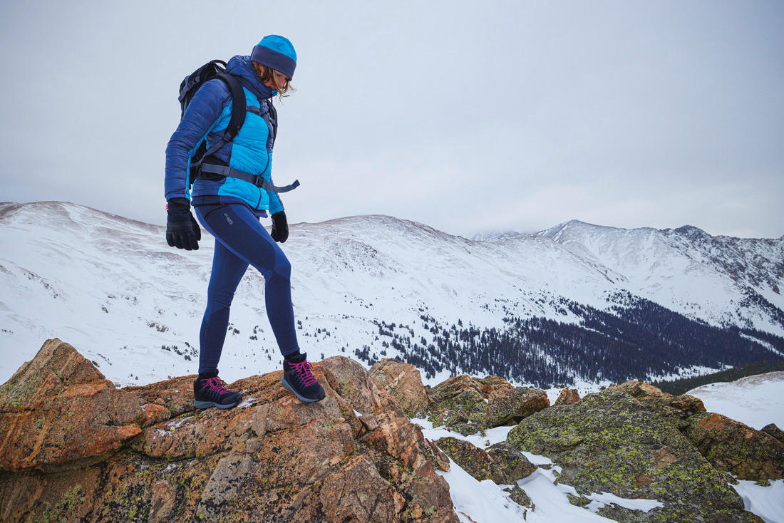 A Women Wearing Columbia Women Black TRAILSTORM MID WATERPROOF OMNI HEAT