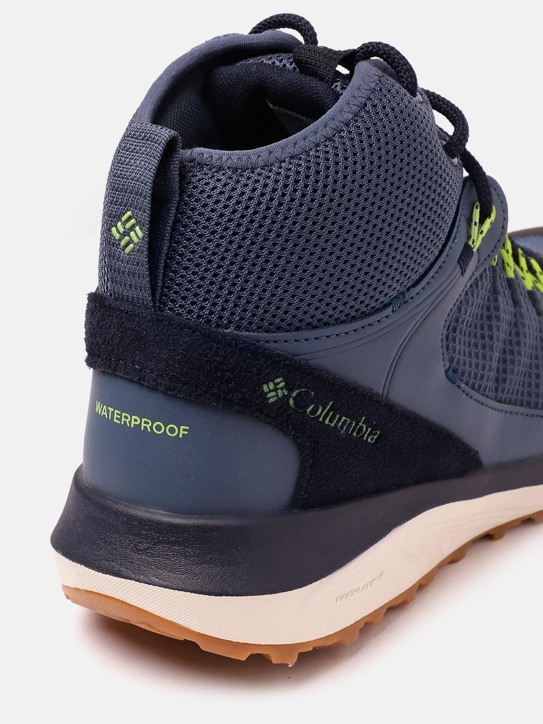 Columbia Men Blue TRAILSTORM MID Water Resistant Shoes