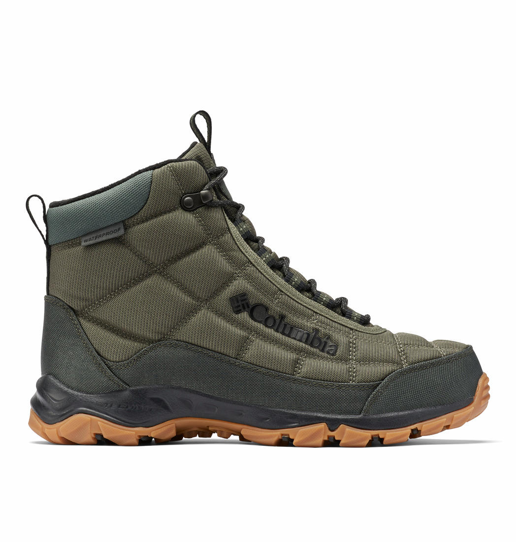 Columbia Men Green FIRECAMP BOOT Water Resistant Shoes