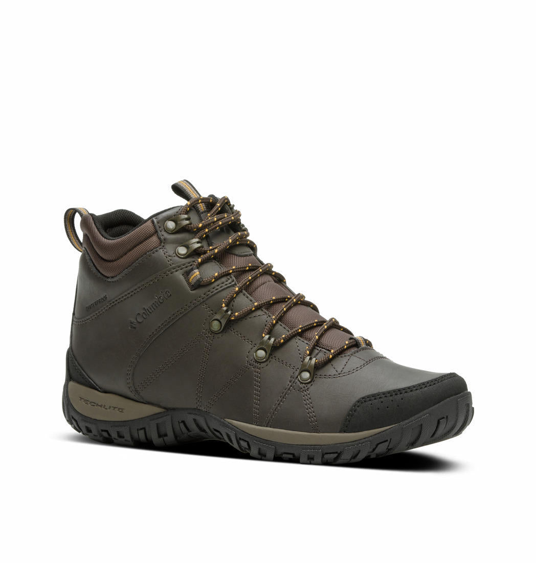 Columbia Men Brown PEAKFREAK VENTURE MID OMNI-H Water Resistant Shoes