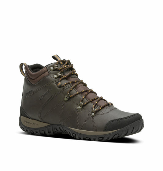 Columbia Men Brown PEAKFREAK VENTURE MID OMNI-H Water Resistant Shoes