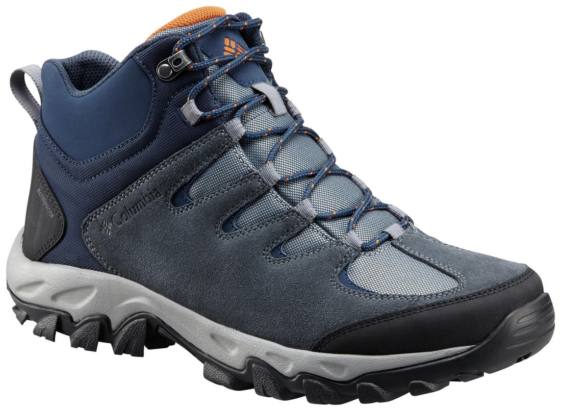 Columbia Men Grey BUXTON PEAK MID WATERPROOF