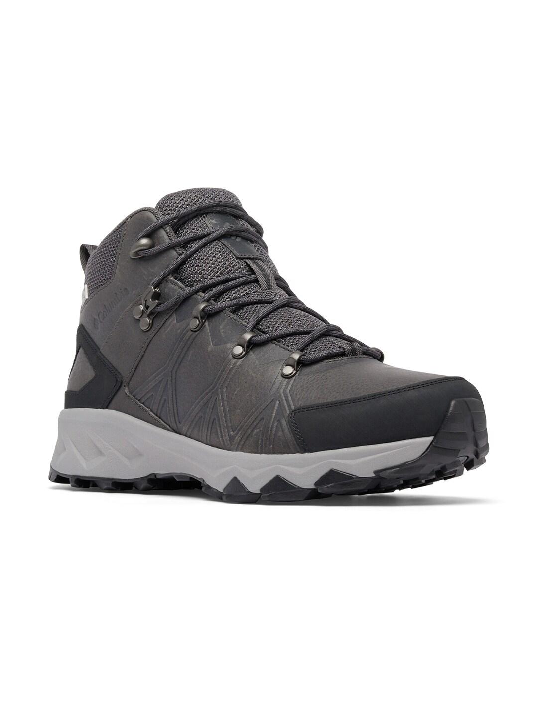 A Men Wearing Columbia Men Grey PEAKFREAK II MID OUTDRY LEATHER