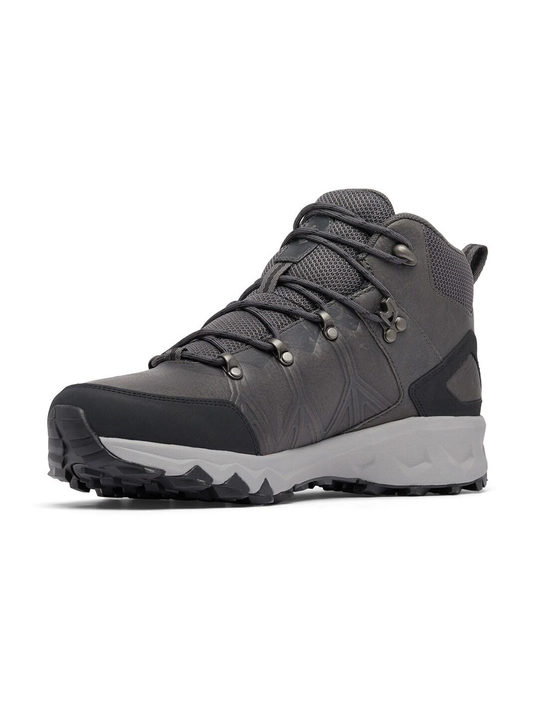 A Men Wearing Columbia Men Grey PEAKFREAK II MID OUTDRY LEATHER