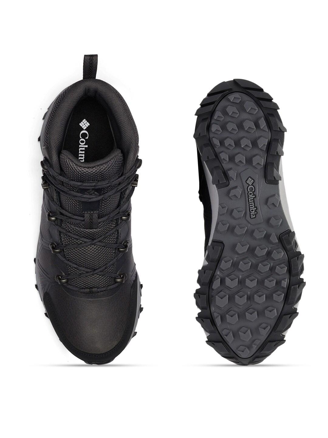 A Men Wearing Columbia Men Grey PEAKFREAK II MID OUTDRY LEATHER